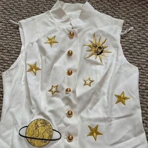 Gantos - celestial gold sun moon shirt sleeveless with tag